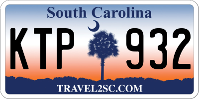 SC license plate KTP932