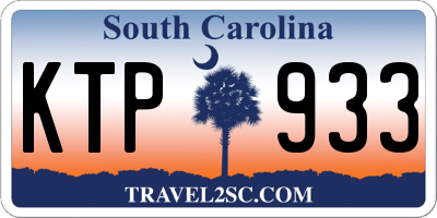 SC license plate KTP933