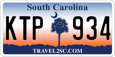 SC license plate KTP934