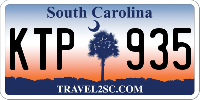 SC license plate KTP935