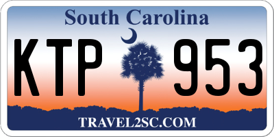 SC license plate KTP953