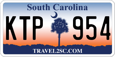 SC license plate KTP954