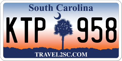 SC license plate KTP958