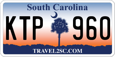 SC license plate KTP960