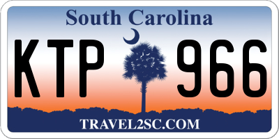 SC license plate KTP966