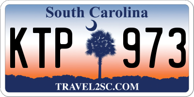 SC license plate KTP973