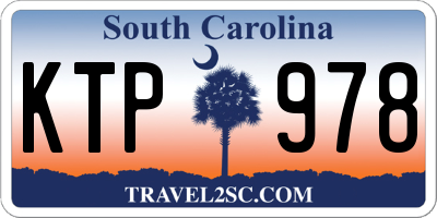 SC license plate KTP978