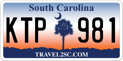 SC license plate KTP981