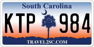 SC license plate KTP984