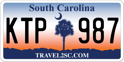 SC license plate KTP987