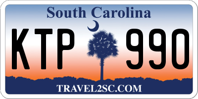 SC license plate KTP990