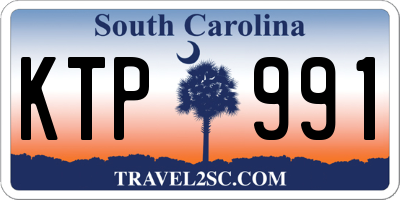 SC license plate KTP991