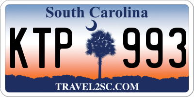 SC license plate KTP993
