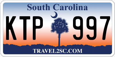 SC license plate KTP997