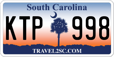 SC license plate KTP998