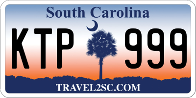 SC license plate KTP999
