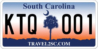 SC license plate KTQ001