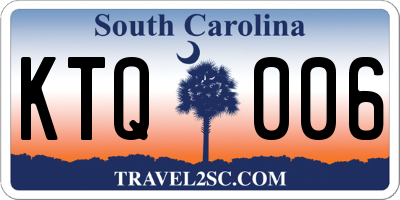 SC license plate KTQ006