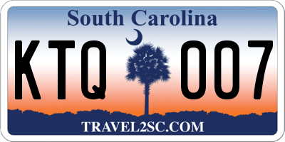 SC license plate KTQ007