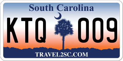 SC license plate KTQ009