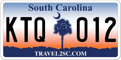SC license plate KTQ012
