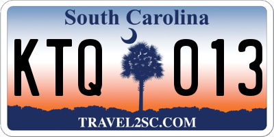 SC license plate KTQ013