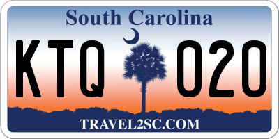 SC license plate KTQ020