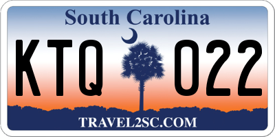 SC license plate KTQ022