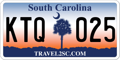 SC license plate KTQ025