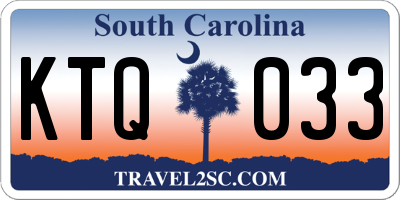 SC license plate KTQ033