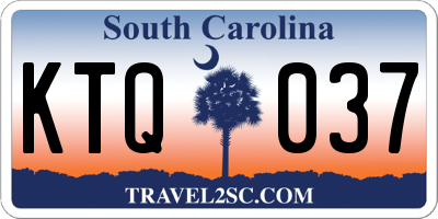 SC license plate KTQ037