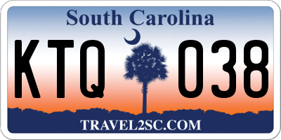 SC license plate KTQ038