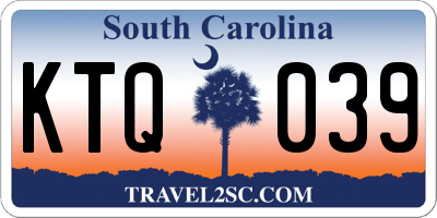 SC license plate KTQ039
