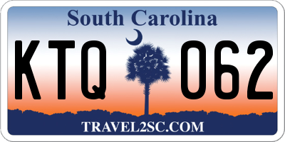 SC license plate KTQ062
