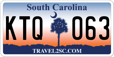 SC license plate KTQ063