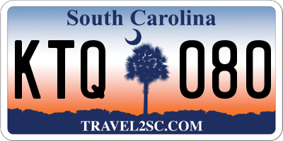 SC license plate KTQ080