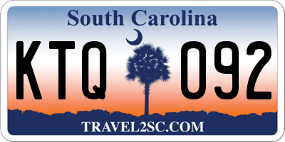 SC license plate KTQ092