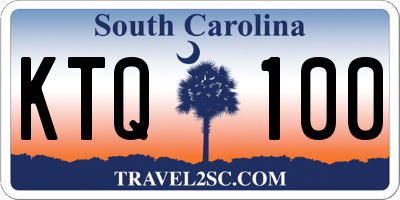 SC license plate KTQ100