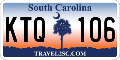 SC license plate KTQ106