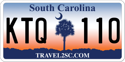 SC license plate KTQ110
