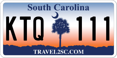 SC license plate KTQ111