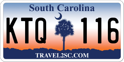 SC license plate KTQ116