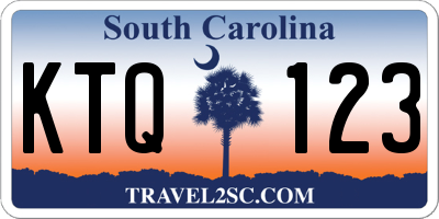 SC license plate KTQ123