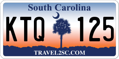 SC license plate KTQ125