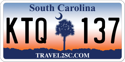 SC license plate KTQ137