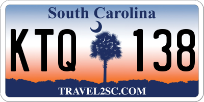 SC license plate KTQ138