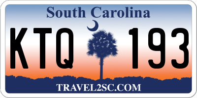 SC license plate KTQ193