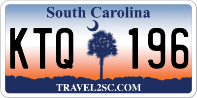 SC license plate KTQ196