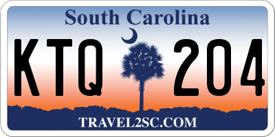 SC license plate KTQ204