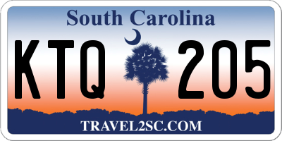 SC license plate KTQ205